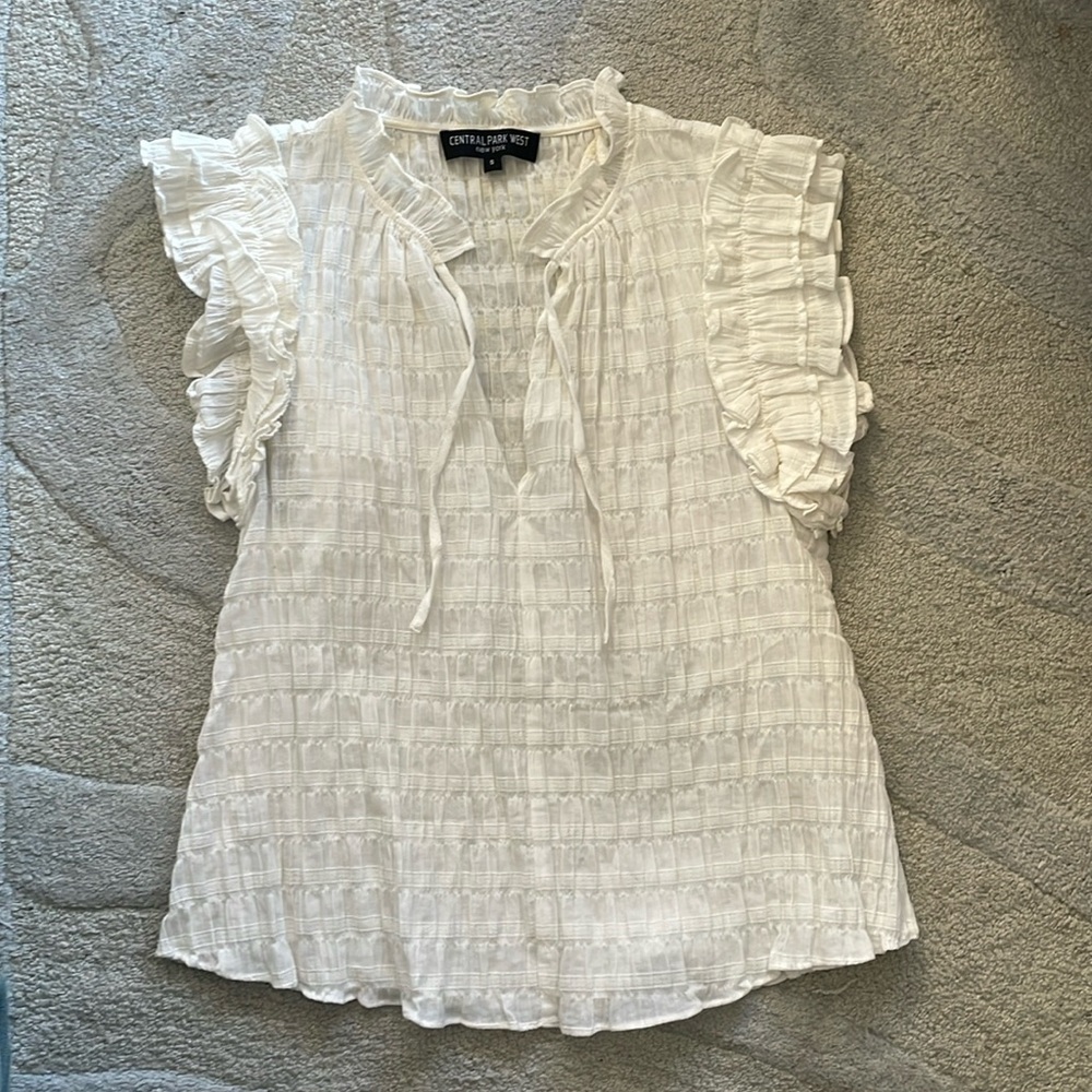 Central Park West - feminine and pretty white top, perfect condition